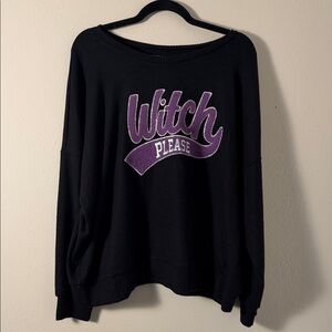 Torrid Super Soft Black "Witch Please" Sleep Sweater Size 2X